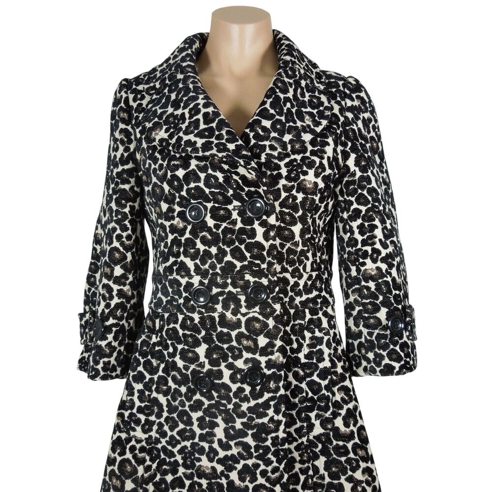 FOREVER TWENTY ONE Trench Coat M MEDIUM Floral Woven Juniors Youth